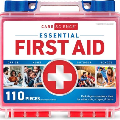 Care Science First Aid Kit, 110 Pieces | Professional Use for Travel, Work, School, Home, Car, Emergency, Survival, Camping, Hiking, and More